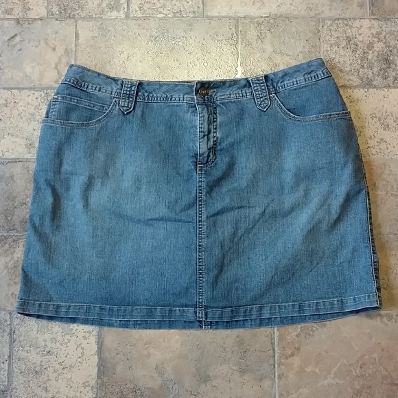 denim skort plus size